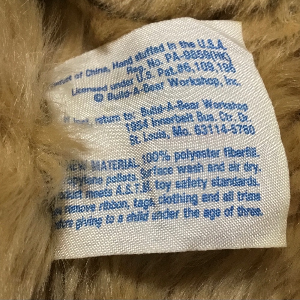 Build A Bear Soft Tan Teddy Bear Plush - Picture 4 of 5